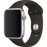 Alstrap Apple Watch 11-10 (42MM) 9 8 7 (41MM) 6 5 4 SE(40MM) Uyumlu Silikon Kordon Kayış - Siyah