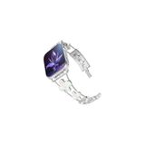 Alstrap Apple Watch 11-10 46mm 7 8 9 45mm 4 5 6 Se 44mm Uyumlu Taş Detaylı Zarif Metal Kordon