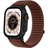 Alstrap Apple Watch 11/10 46MM 9/8/7 45MM 6/5/4 Se 44 Uyumlu Pro Cırt Rahat Kordon - Kahverengi