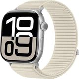 Alstrap Apple Watch 11/10 46MM 9/8/7 45MM 6/5/4 Se 44 Uyumlu Pro Cırt Rahat Kordon - Starlight