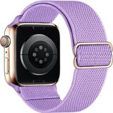 Alstrap Apple Watch 4-5-6-7-8-9-10 Se Ultra Uyumlu 44-45-46-49MM Kumaş Elastik Kordon Kayış - Lila