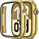 Alstrap Apple Watch 4 5 6 Se Uyumlu 40MM Kasa + Ekran Koruyucu Tam Kapsama Darbe Emici Kılıf - Gold - 4 5 6 SE (40mm)