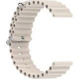 Alstrap Huawei Watch Gt 5/gt 4/gt 3/gt 2 46MM Uyumlu 22MM Ocean Loop Silikon Kordon - Bej