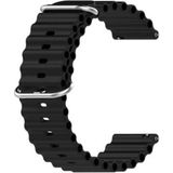 Alstrap Huawei Watch Gt 5/gt 4/gt 3/gt 2 46MM Uyumlu 22MM Ocean Loop Silikon Kordon - Siyah