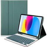 Alstrap Ipad Air 11 Inç M2/m3 Air 4/5 10.9 Inç Uyumlu Kablosuz Kalemlikli Klavyeli Tablet Kılıfı - Koyu Yeşil