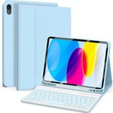 Alstrap Ipad Air 11 Inç M2/m3 Air 4/5 10.9 Inç Uyumlu Kablosuz Kalemlikli Klavyeli Tablet Kılıfı - Mavi