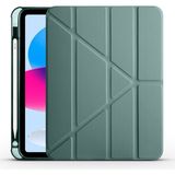 Alstrap Ipad Air 11 M2 M3 M4 Çip Air 4 5 6 Nesil Kılıf Kalem Bölmeli Renkli Arka Kapaklı Standlı Kılıf - İPad Air 11 M2 M3 M4 Çip Air 4 5 6 - Koyu Yeşil