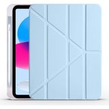 Alstrap Ipad Air 11 M2 M3 M4 Çip Air 4 5 6 Nesil Kılıf Kalem Bölmeli Şeffaf Arka Kapaklı Standlı Kılıf - İPad Air 11 M2 M3 M4 Çip Air 4 5 6 - Mavi
