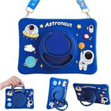 Alstrap Ipad Air 6 air 5 Nesil air 4 Uyumlu 10.9 Inç Çocuklara Özel Silikon Standlı Asklılı Kılıf - Ipad Air 11 İnç/Air 5 Nesil/Air 4 10,9 inç - Lacivert