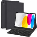 Alstrap Samsung Galaxy Tab S10 Fe/s9 FE/S10 Lite 10.9 Inç Uyumlu Kalem Bölmeli Klavyeli Tablet Kılıfı (Kalem Dahil Değildir.) - Siyah