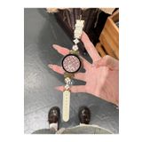 Alstrap Samsung Galaxy Watch 7 6 5 4 Fe Uyumlu Deri ve İnci Detaylı Kordon Kayış