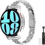 Alstrap Samsung Galaxy Watch 7 6 5 4 Uyumlu Paslanmaz Çelik Ince Slim Rolex Tasarım Kordon - Gümüş