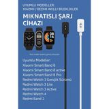 Alstrap Xiaomi Redmi /watch 3/watch 3 Active /watch 4/band 2/mi Band 8/band 8 Active Uyumlu Şarj Kablosu - Siyah