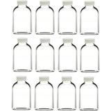 Alsun 12 Adet Cam Kavanoz Oda Kokusu Şişesi Küçük Vazo Kapaklı 12X50ML - Çok Renkli