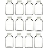 Alsun 12 Adet Cam Kavanoz Oda Kokusu Şişesi Küçük Vazo Kapaklı 12X50ML