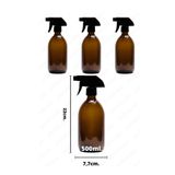 Alsun 500ml Amber Kahverengi Cam Sprey Şişe Sıvı Spreyi Glass Spray 3 Adet