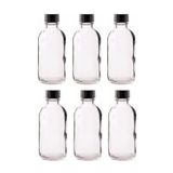 Alsun 6 Adet Cam Şişe Oda Kokusu Esans Kolanya Şişesi Çok Amaçlı Plastik Kapaklı Sızdırmaz 6x50ml