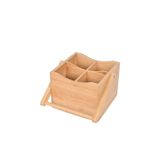 Altabi Bambu Organizer 4 Bölmeli İster Makyaj Organizer İster Kaşıklık Kulplu