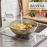 Altabi Çelik Süzgeç Kulplu Paslanmaz Makarna - Sebze Süzgeci 22 CM