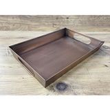 Altabi Metal Sunum Tepsisi Bakır Renk 29x20 Cm Kahverengi