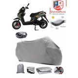 Altai F1MAX 50 Branda Gri Arka Çanta Uyumlu(Topcase) Motosiket Brandası Motor Örtüsü Çadır Su Geçirmez Motosiklet Kılıfı Motor Brandası,lastikli,taşıma Torbalı