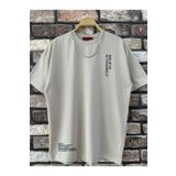 Altamira Erkek Bej Believe Baskılı Oversize T-Shirt