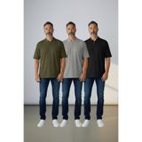 Altamira Erkek Haki Duman Gri Siyah 3'lü Yarım Fermuarlı Basic Salaş T-Shirt Paketi