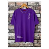 Altamira Erkek Mor Believe Baskılı Oversize T-shirt