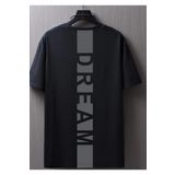 Altamira Erkek Siyah Sırt Dream Baskılı Oversize T-Shirt