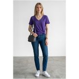 Altamira Kadın Mor V Yaka Regular T-shirt