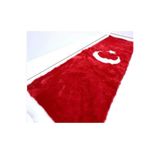 ALTAN OTO AKSESUAR Peluş Türk Bayrağı 155x40 Cm Torpido Halısı Ay Yıldız Torpido Üstü Tüylü