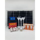 ALTAY 50 Watt Monokristal Panelli Güneş Enerji Seti Solar Aydınlatma ve Telefon Şarj