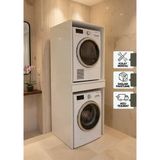 Altay Çamaşır Makinesı Ve Kurutma Makinesi Dolabı Çekmeceli Banyo Dolabı Beyaz