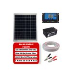 Altay solar 25 Watt Monokristal Panelli Güneş Enerji Seti Solar Aydınlatma Ve Telefon Şarj