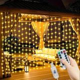 Altaylar Tedarik 300 Ledli 10 Sarkıt Perde LED Işık-8 Fonksiyon, Uzaktan Kumandalı, 3x3 Metre