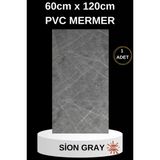 Alternatif Kaplama Uv Pvc Sion Gri Mermer Panel 1 Adet 60X120cm Ev Ofis Otel Duvar Kaplama Paneli