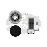 Alternator Kasnagı Rulmanlı Transıt 2.4 Tdcı 00-06 Alternator Oem No Icın 2c1t10300ba Gates Oap7070