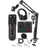 Altes Grup BM800 Live Head Set Efektli Ses Kartı Mikrofon Kulaklık Stand Kayıt Canlı Yayın Seti (Pc ve Telefon)