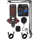 Altes Grup Cxn-30 Paket-2 +48V Mikserli Condenser Mikrofon Stand Seti