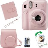 Altes Grup Fujifilm Mini 12 Fotoğraf Makinesi+Çanta+Askı+Pil +10'lu Film+Albüm (Pembe)