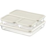 Altes Grup Home 4 Adet Buzdolabı ve Derin Dondurucu Saklama Kabı Seti, Fresh Box, Dolap Düzenleyici ve Buz Dolabı Organizeri, Bpa Içermeyen Pp Plastik,gıdaları Taze Tutma,mutfak Düzenleyici (Beyaz)