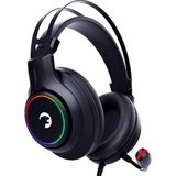 Altes Grup Kugon USB Gaming Headset - 7.1 Virtual Surround Sound, Wired LED Headphones With 50MM Drivers, Comfort Design, 360 Spatial Audio, Noise Cancelling Mic For Pc, Laptop, Black
