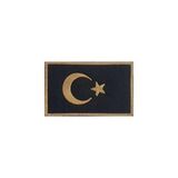 Altes Grup Nakış Turkey Türkiye Türk Bayrakları Nakış Işleme Arma Patch Peç 5x8 cm Siyah Gold