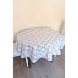 Altı Astarlı Yuvarlak Muşamba Masa Örtüsü -140 Cm Çap-elg31