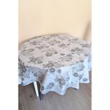 Altı Astarlı Yuvarlak Muşamba Masa Örtüsü -140 Cm Çap-elg32