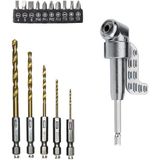 Altıgen 1/4 Hex Bit Uzatma Adaptörü 5li Titanyum Matkap Ucu Seti Köşe Delme Vidalama Aparatı Altıge - Altın