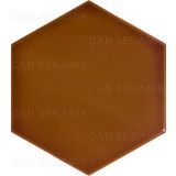 Altıgen Çini Karo -Karamel (15*17 Cm.) - Can Seramik