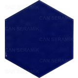 Altıgen Çini Karo -Kobalt (15*17 Cm.) - Can Seramik
