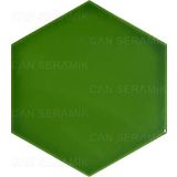 Altıgen Çini Karo -Yeşil (15*17 Cm.) - Can Seramik