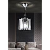 Altıgen Kristal Taşlı Sarkıt Gümüş Avize, 18CM, Salon, Mutfak, Hol, Oda Için Şık Aydınlatma - Altın - Gümüş - Bakır - Seçenek 1